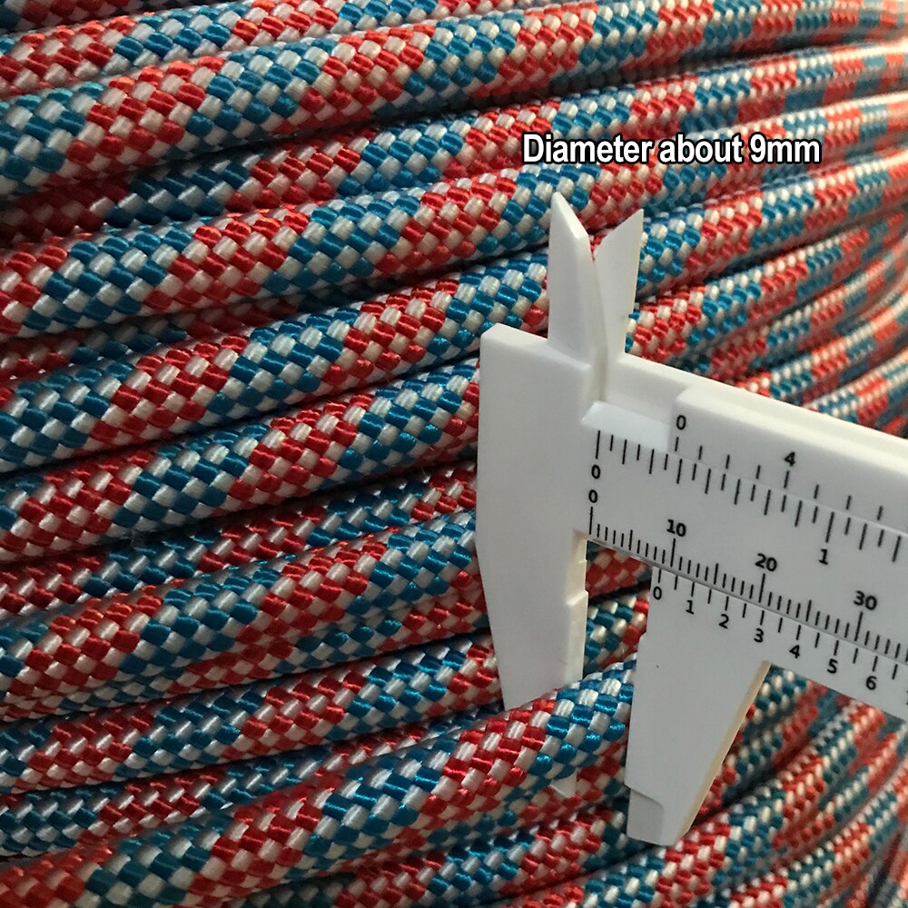 10/20/30/50m klätterrep utomhus klättringstillbehör rep 9.5mm höghållfast rep repklättring