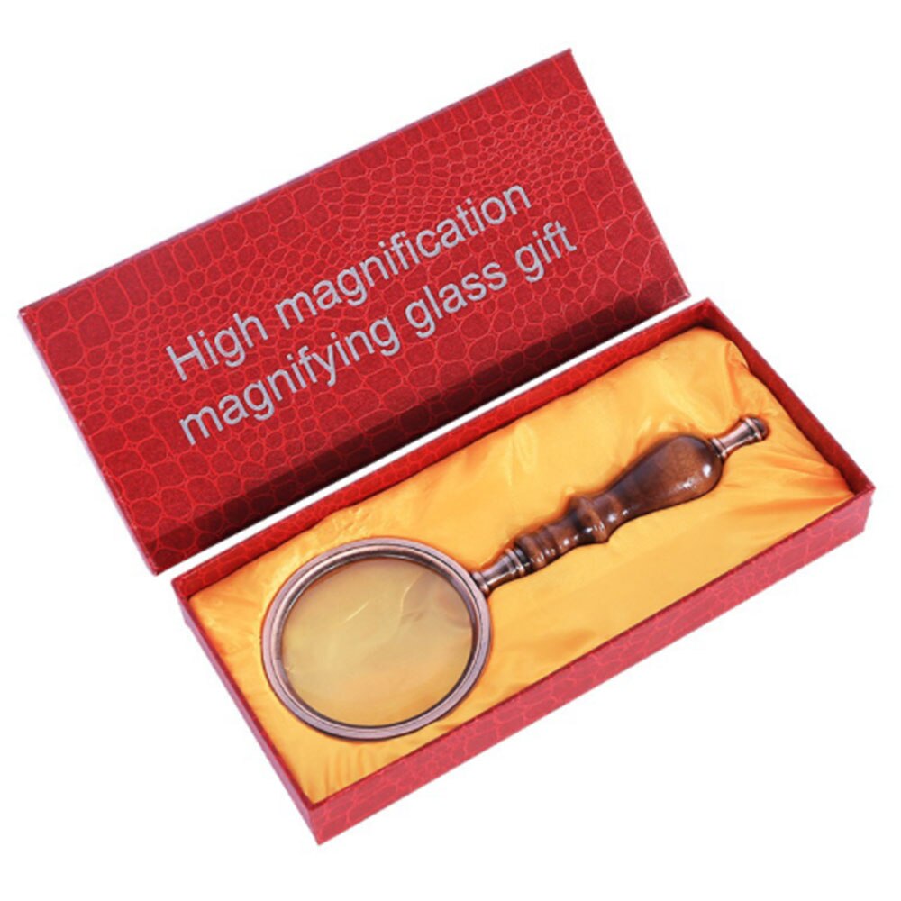 Handheld Vergrootglas Houten Handvat Vintage Vergrootglas Draagbare Retro Handvat Vergrootglas Met Geschenkdoos
