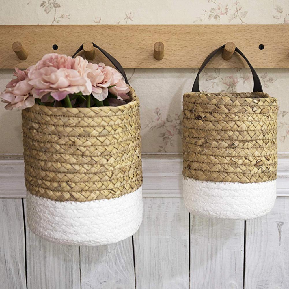 1PC Handmade Seaweed Woven Storage Basket Containe... – Grandado