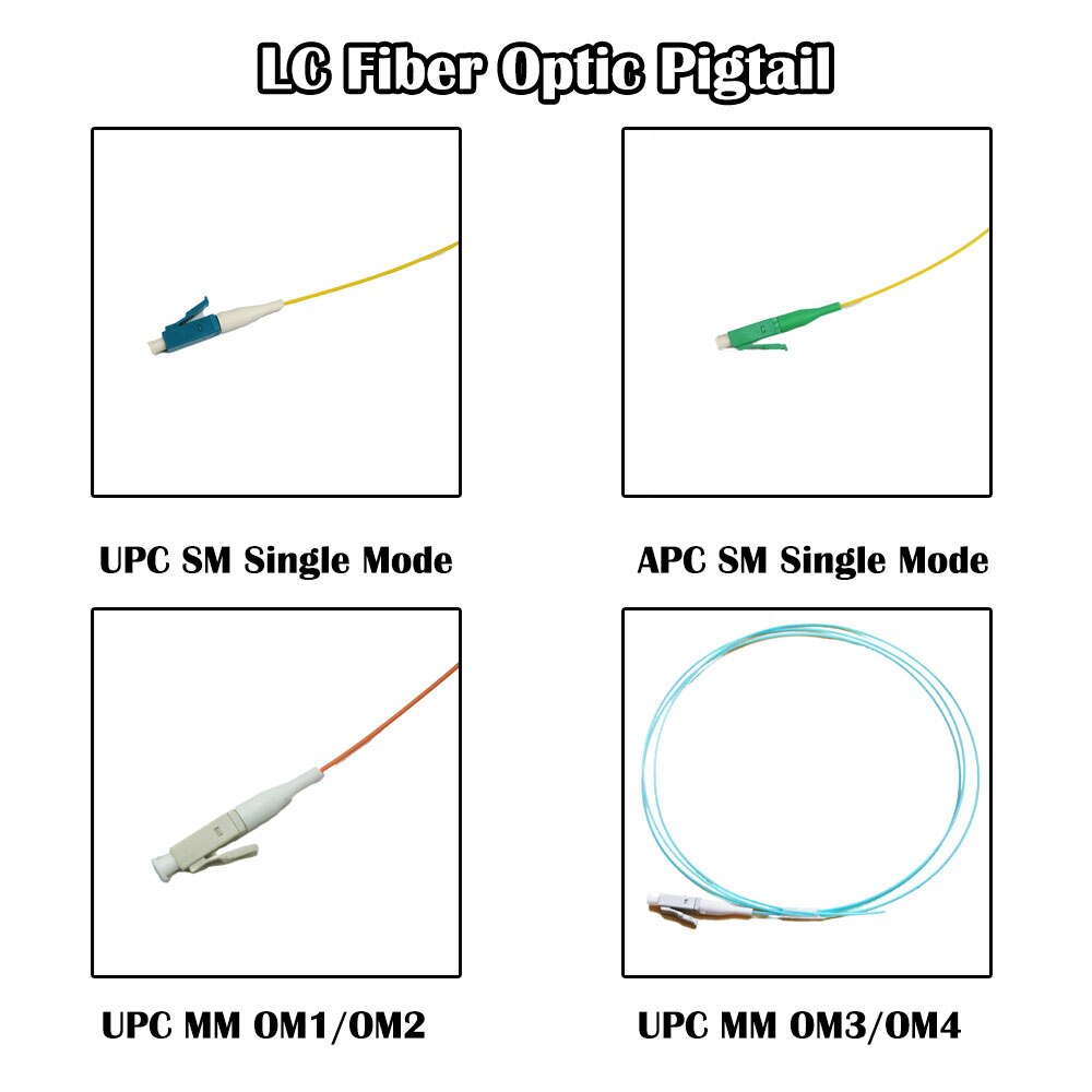 10 Pieces 1.5 Meter LC UPC/APC SM Single Mode 9/125 /MM Multi Mode Simplex 0.9mm FTTH OM1-OM4 Ethernet