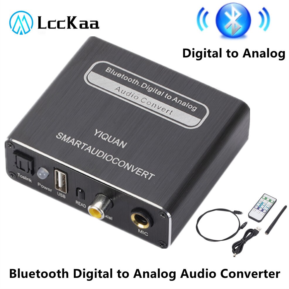 Bluetooth Digitale Audio Analoog Converter Met Bluetooth 5.0 Ontvanger Afspelen Microfoon Afstandsbediening Audio Decoder