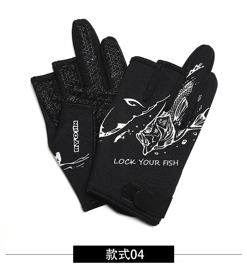 Hommes hiver trois doigt coupe gants de pêche épaississement imperméable garder au gant de pêche résistant au froid résistant à l'usure M-L-XL