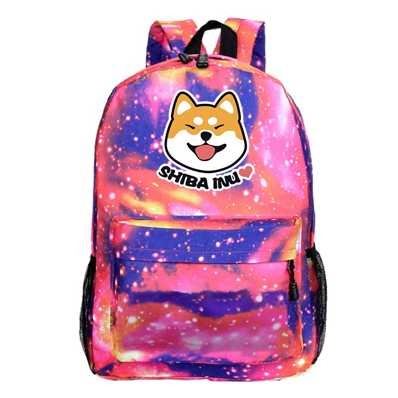 Mochila divertida de Shiba Inu para hombre y mujer, morral escolar con bonito para estudiantes, mochila para portátil de viaje: 11