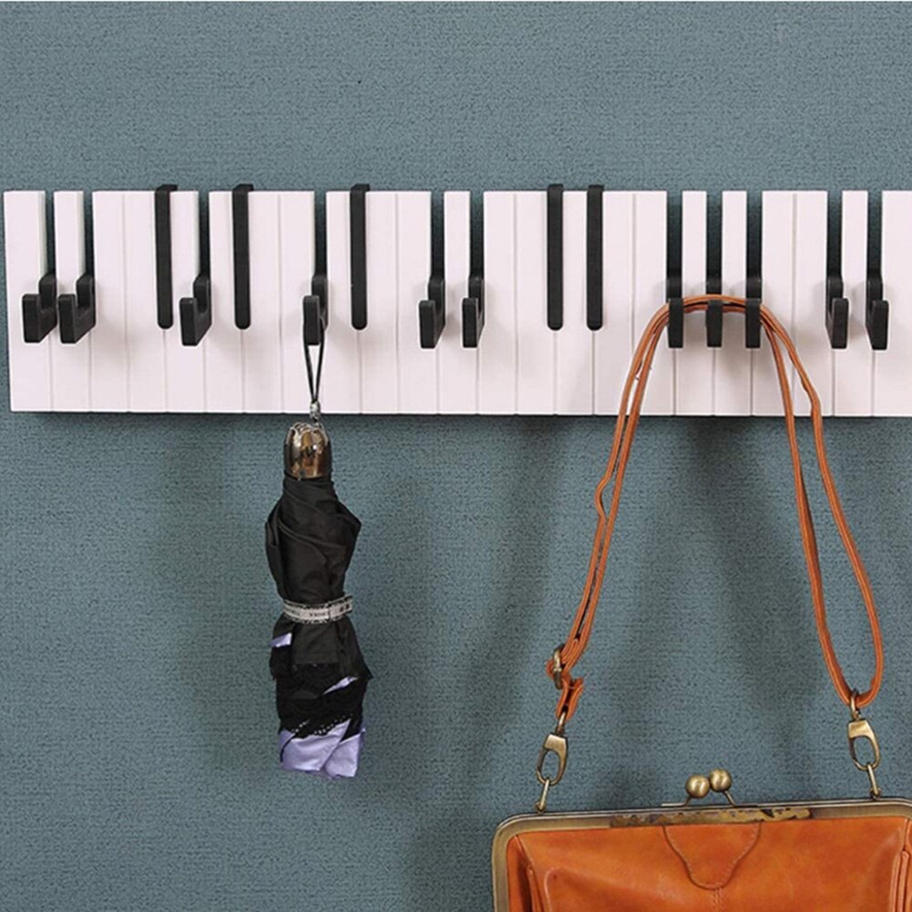 Klawiatura pianina hak wieszak drewniany haczyk na ubrania proste klawiatura pianina kreatywny wieszak hak ścienny robić organizacja domu