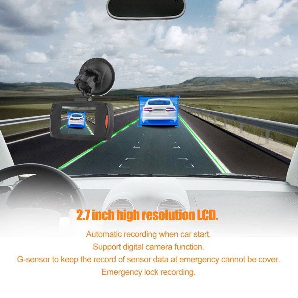 Bil dvr  g30l bilkamera inspelare dash cam g-sensor ir mörkerseende