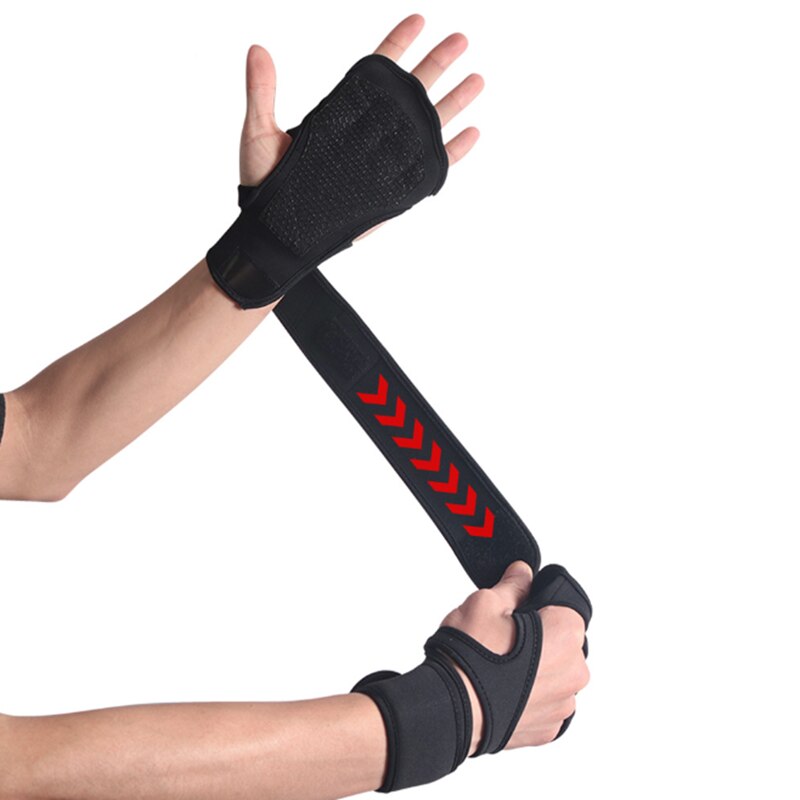 Guantes de Fitness para levantamiento de pesas con envolturas de muñeca Gel de silicona Palma protección completa gimnasio guantes de entrenamiento equipo de levantamiento de potencia