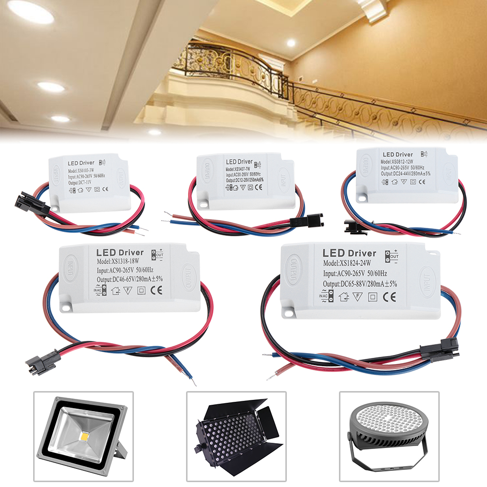 AC 85-265V LED Driver 3-24W Voeding Constante Stroom Transformator Adapter Schakelaar voor LED strip Voeding Licht Accessoire