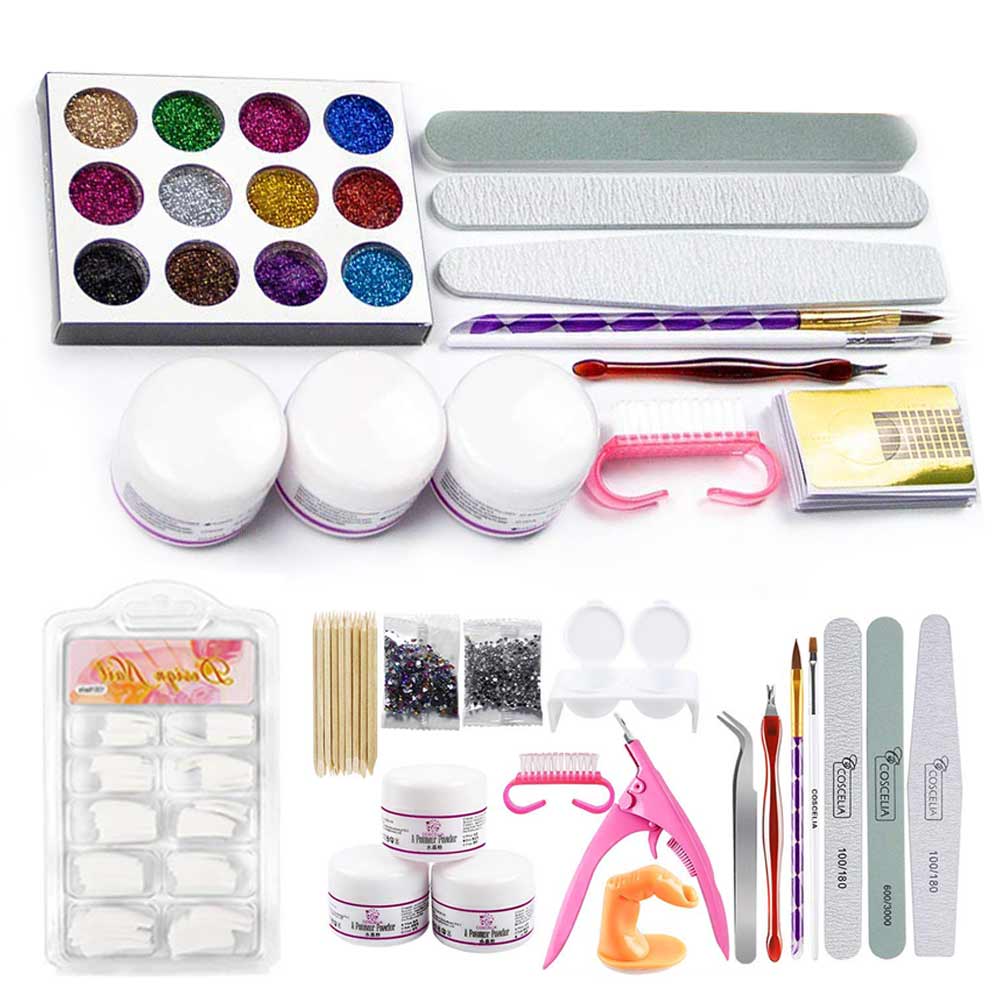 Nail kit set Gel Nail Set Nail Acrylic with drill Tool Practice clipper Manicure care Nail foil sticker Nail Polish