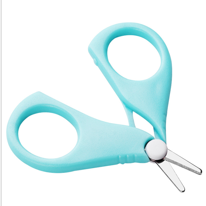 Tijeras de uñas para bebés de boca corta, cortauñas para bebés, tijeras de seguridad para cuidado de la cabeza redonda para bebés