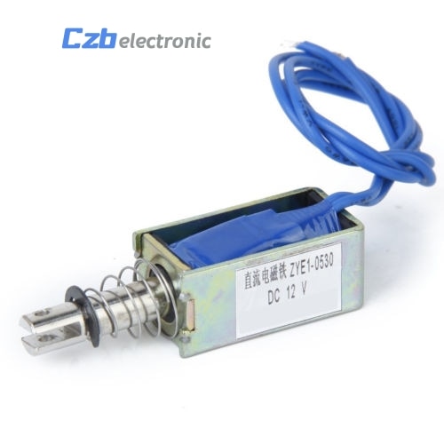 1pc ZYE1-0530 offen Rahmen Stil Magnetspule DC 12V 1A 10mm Hub Mayitr Miniatur drücken-ziehen-Typ elektromagnet