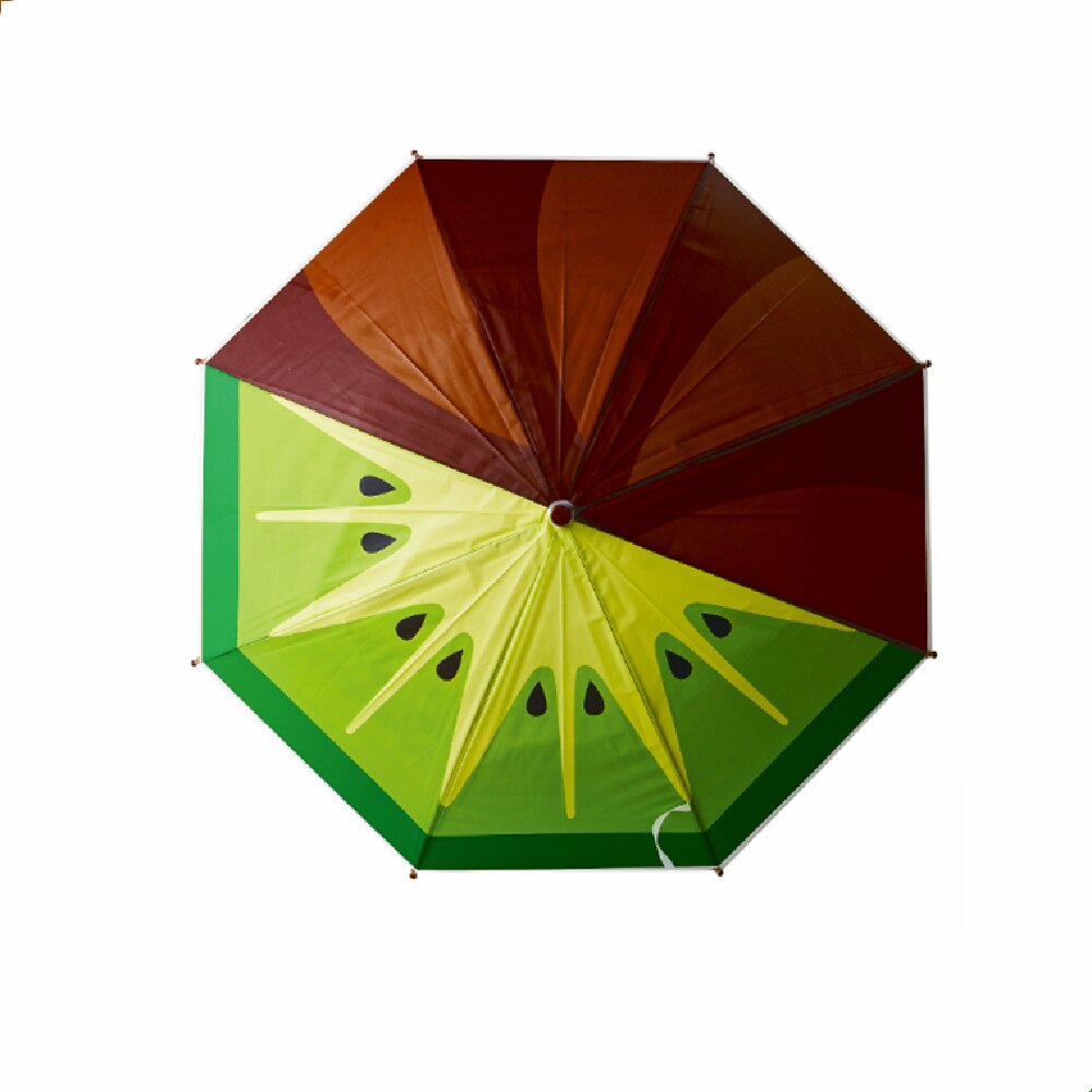 Automatic Straight Umbrella Children Cartoon Cute Fruit an Umbrella Lightweight Children Whistle: Kiwi fruit