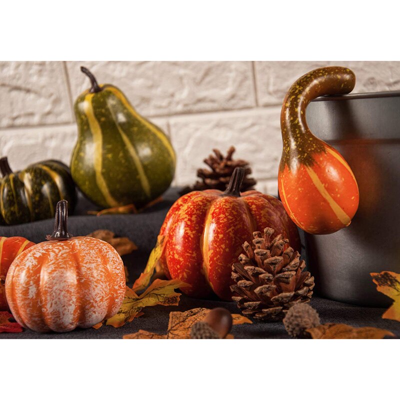 Oogst Decors Prop Kunstmatige Mini Pompoen Kalebas Acorn Bessen Esdoornblad