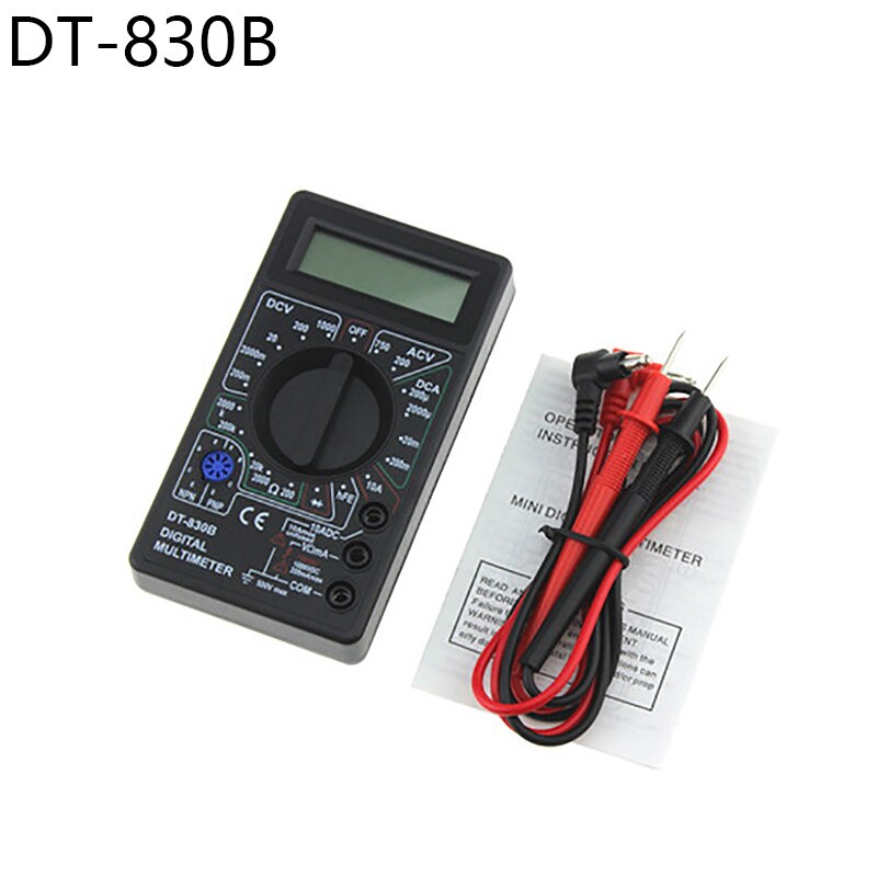 Urijk DT830B Dc/Ad Lcd Digitale Multimeter 750/1000V Voltmeter Amperemeter Ohm Tester Hoge Veiligheid Handheld Meter digitale Multimeter: DT-830B