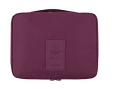Marka wielofunkcyjny organizer wodoodporna przenośna torba na kosmetyki do makijażu mężczyzna kobiet kosmetyczka niezbędnik podróżny kosmetyczka: Wine Red