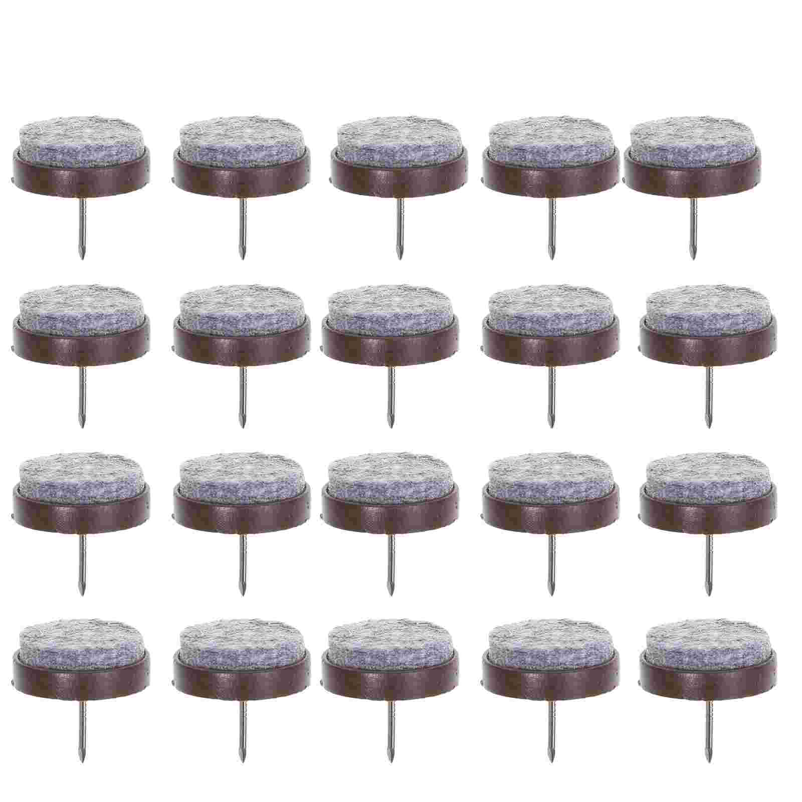 50 Uds. Almohadillas protectoras de fieltro atornilladas, deslizadores para sillas, muebles Abs para suelos de madera dura: Default Title