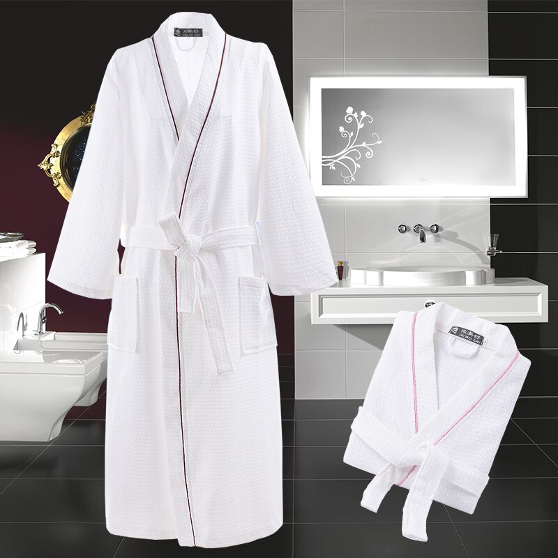 Kimono morgonrock herr v-ringad bomull badrock herrrock sparock hane plus size xxl pyjamas traditionella nattkläder vår sommar
