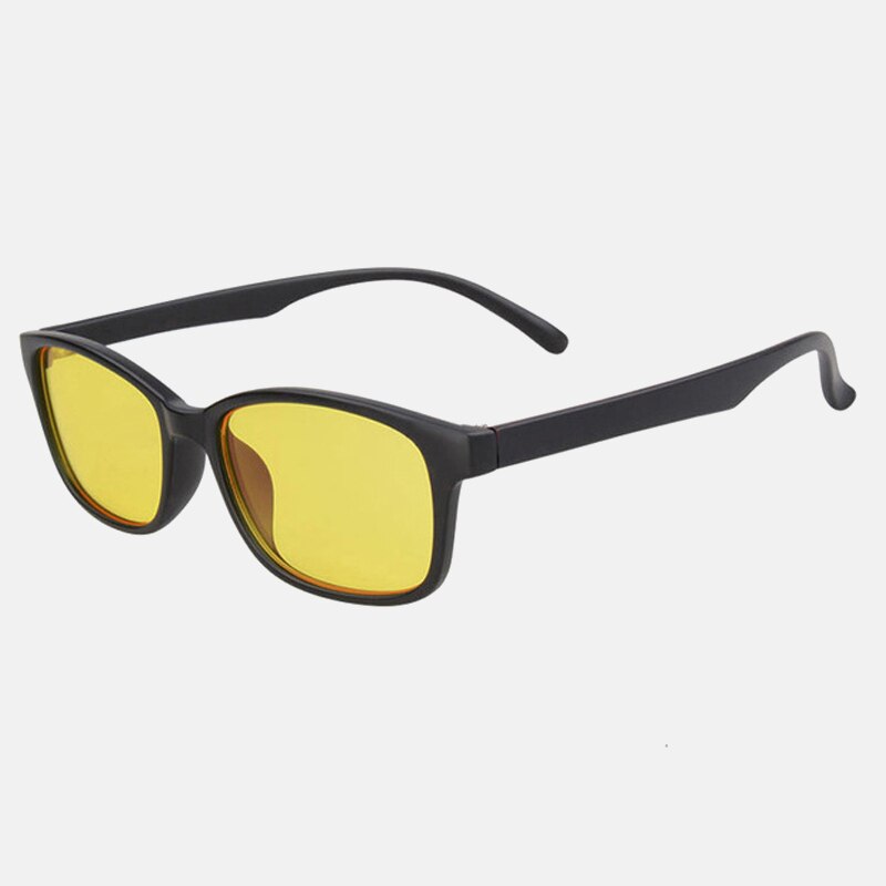Computer Phone Eyewear Blue Light Blocking Rectangle Glasses Men Women Gaming Protection Radiation Anti Blue Light Glasses: Matte black yellow