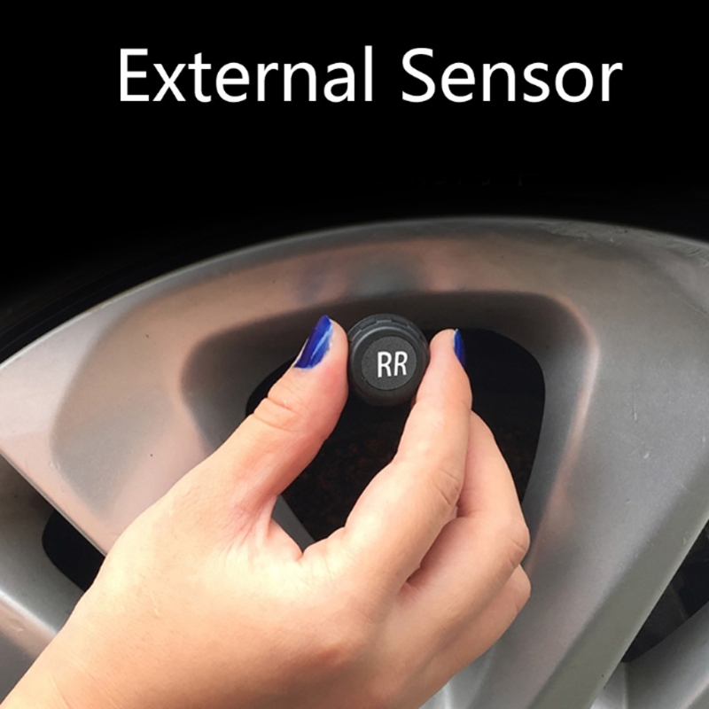 1Pc Car Tire Pressure Monitoring System Solar Device Sensor Security Alarm Systems Digital Display Temperature Warning TPMS