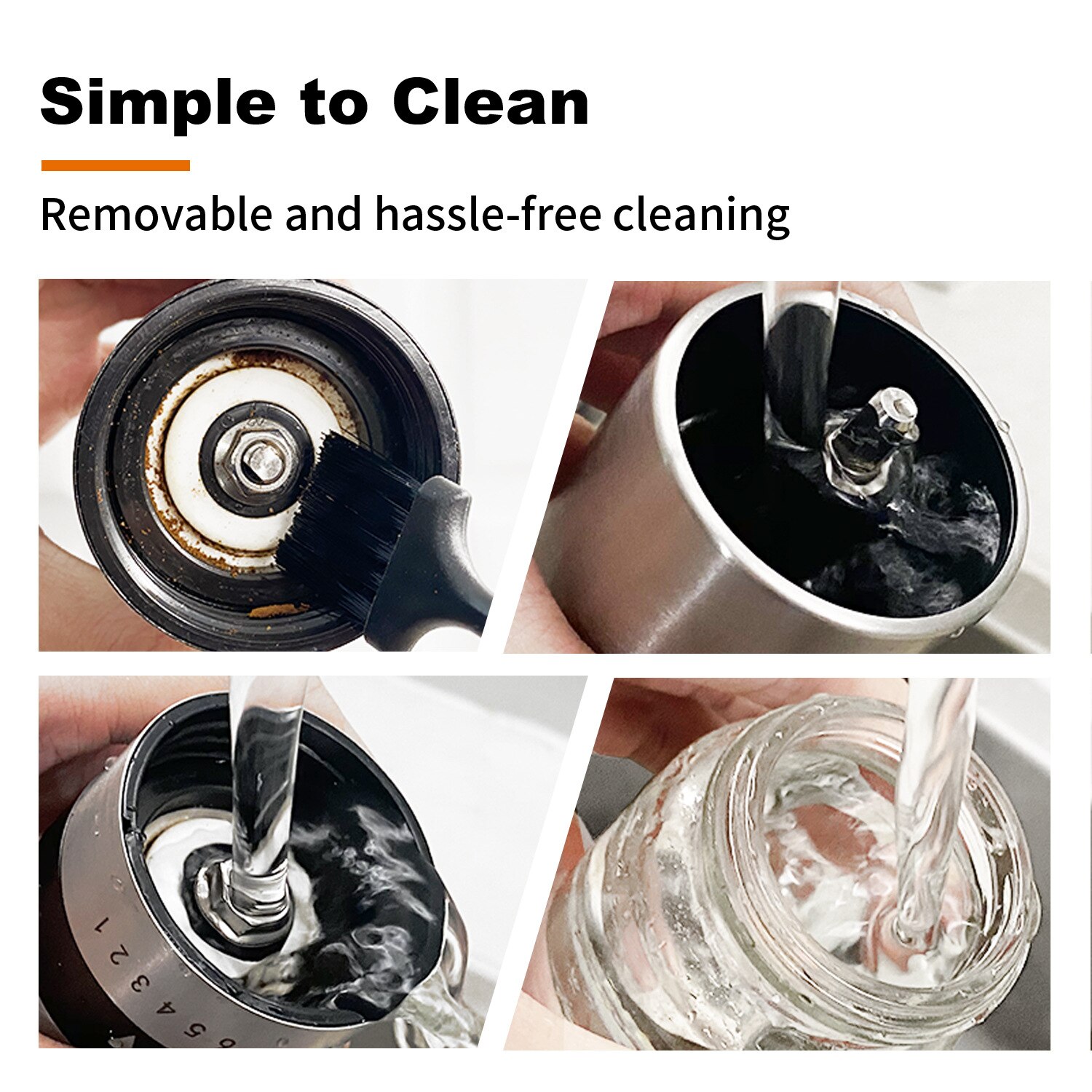 Coffee Grinder Stainless Steel Adjustable Hand Grinder Coffee Machine Coffee Bean Burr Grinders Mill Kitchen Tool Grinder