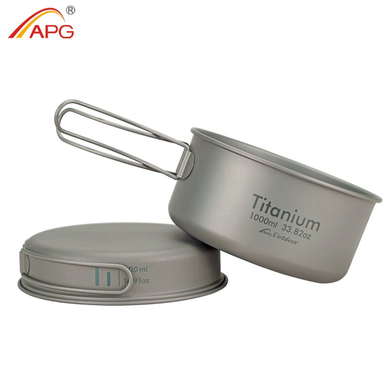 APG newest ultralight titanium pan and outdoor camping titanium pan enhancing the body resistance