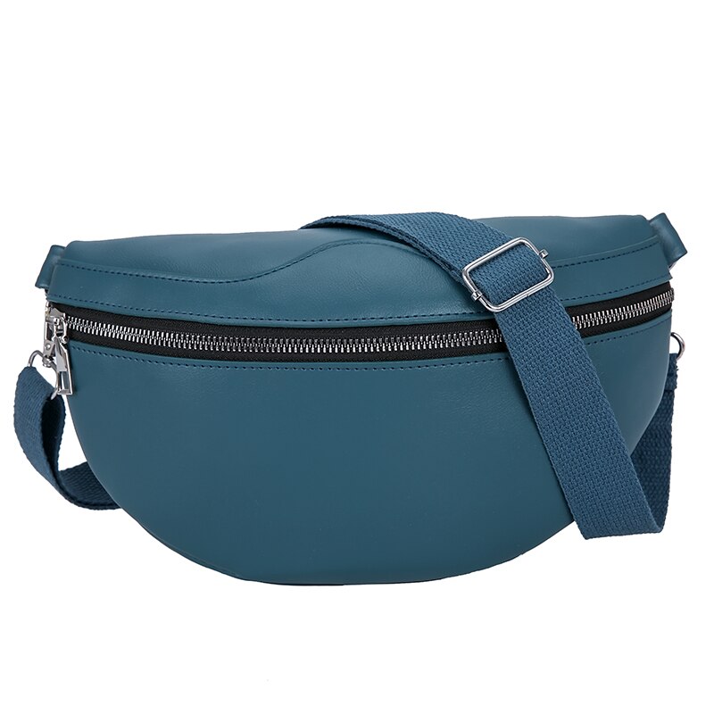 Nieuwste heuptas dames riem merk borst handtas unisex kleine tassen dames heuptas buiktassen portemonnee: Blauw