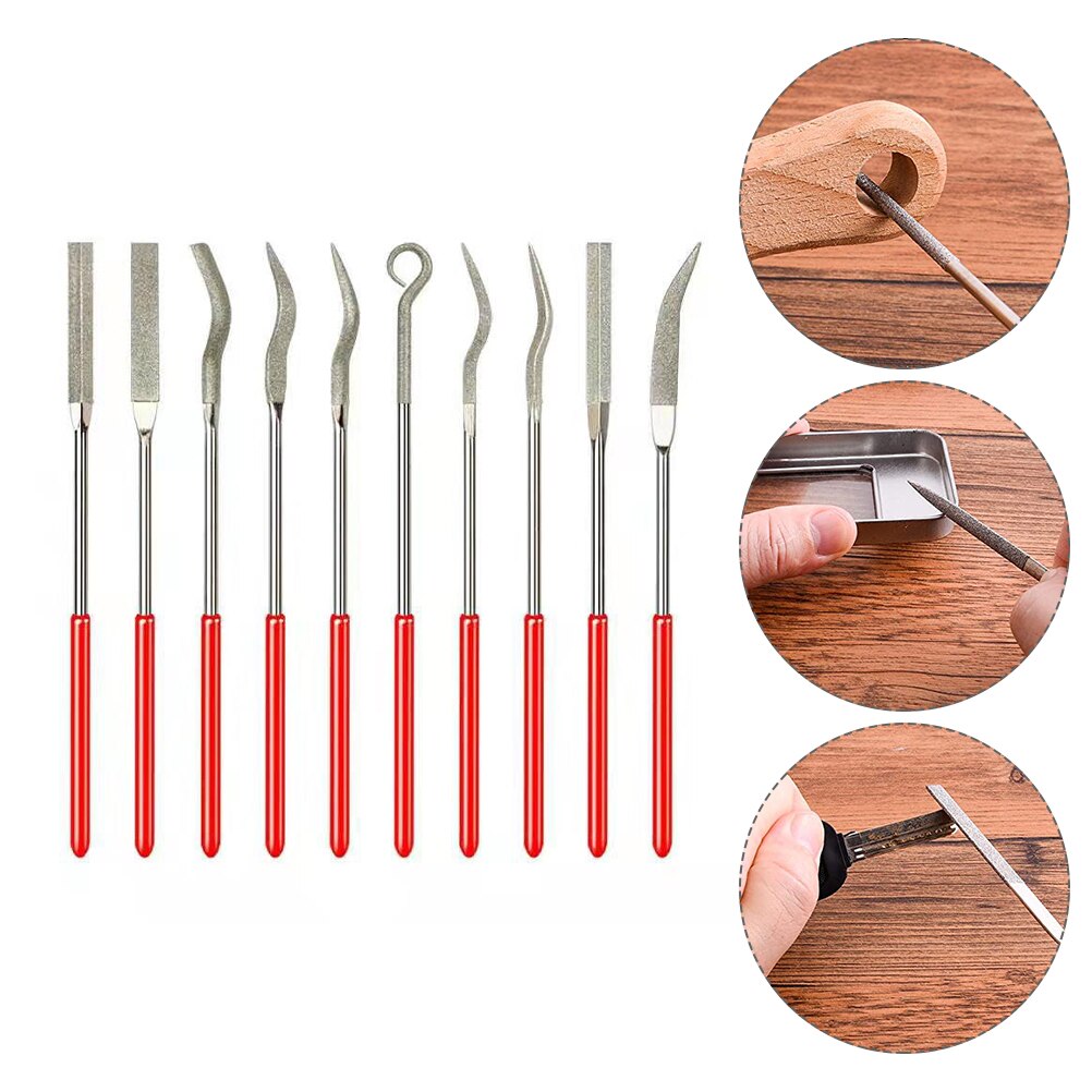 10Pcs Handcrafts Shaping Files Wood and Metal Work DIY File Carving Grind Tool
