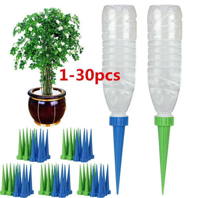 1/10/20/30PCS Automatic Garden Cone Watering Spike Plant Flower Waterers Bottle Irrigation System Cleaning Garden Tools