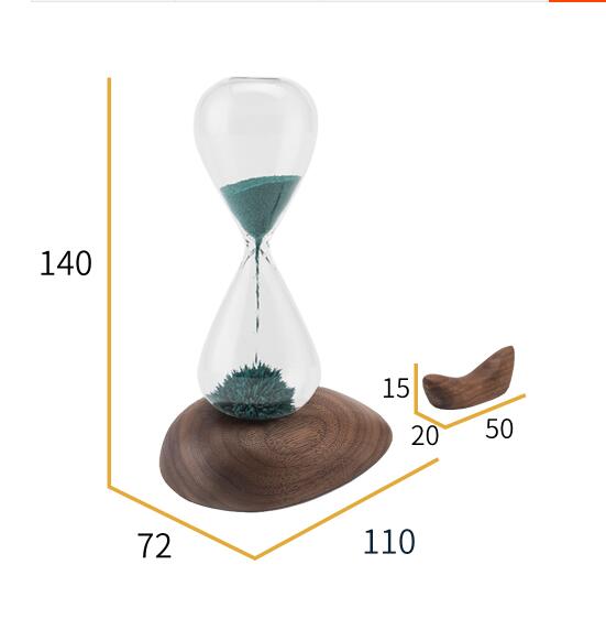 Sablier magnétique , pour amis amoureux, décoration de la maison, porte-stylo, horloge de sable, minuteries, lunettes de sable