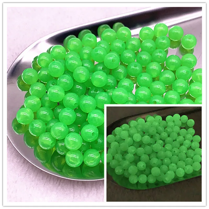 6-8-10mm sterke selvlysende perler som lyser i mørket, løse avstandsperler til merking av smykker, gjør-det-selv halskjede og armbånd: Svart / 13mm