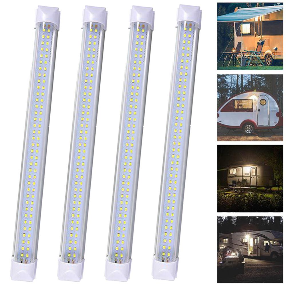 4X 72 LED Interior Light Strip Bar Car Van Bus Caravan ON/OFF Switch 12V 12 VOLT