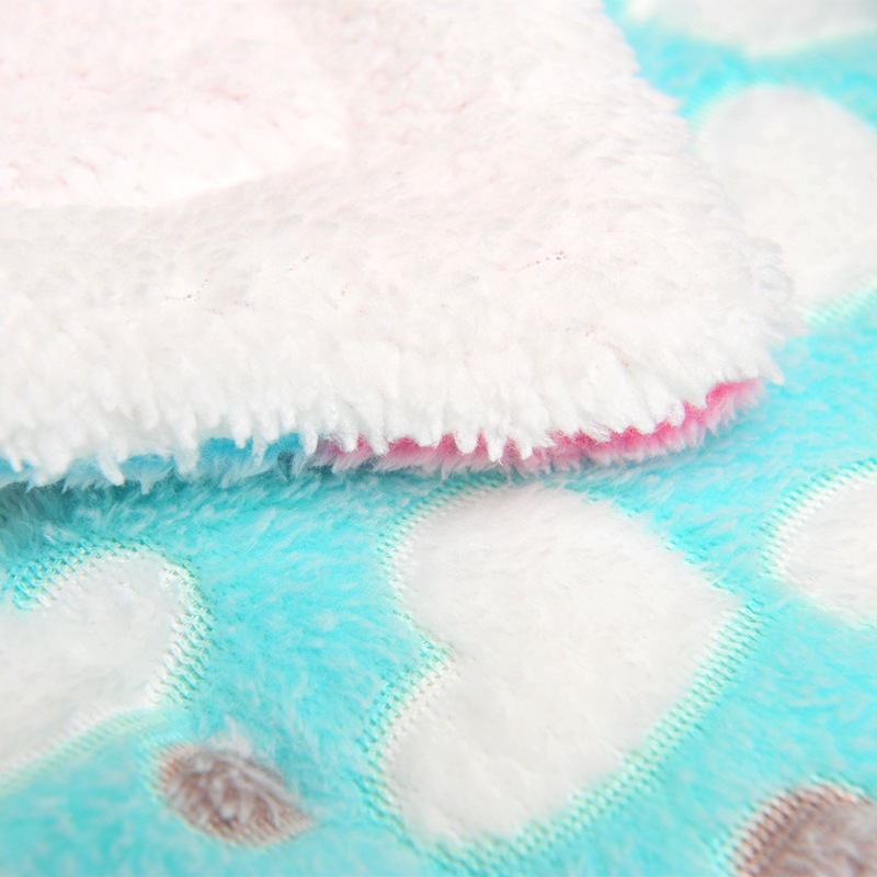 Estera para dormir para hámster, cama de conejo, cama para gato, manta gruesa de pelo suave, manta lavable para el hogar, manta con patrón cálido, suministros para mascotas