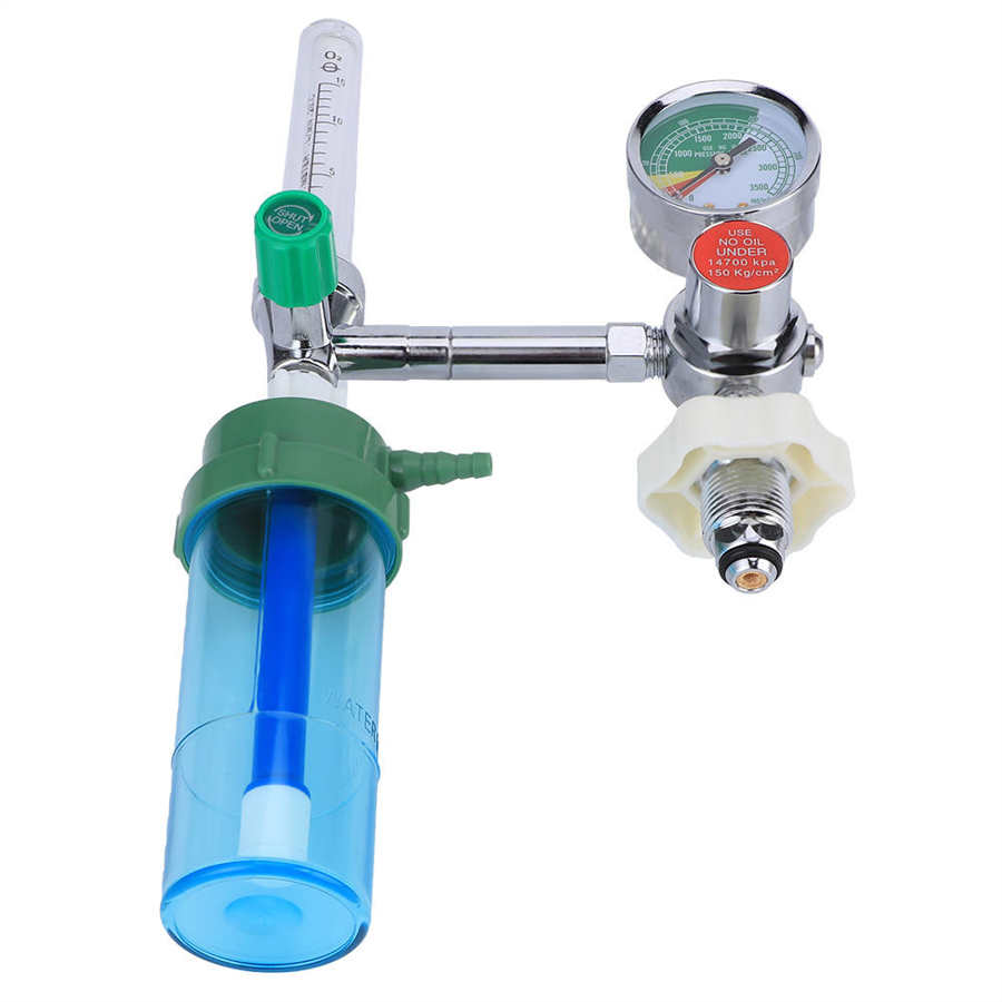 Oxygen Regulator Meter Pressure Flowmeter Reducer Manual Valve Air Inlet Male Thread G5/8-14 Oxygen Pressure Regulator