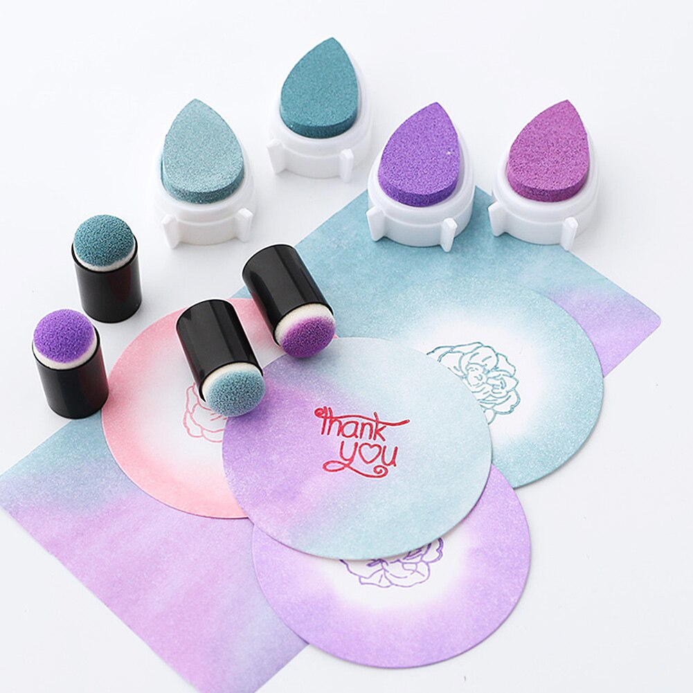 10pcs Finger Paint Drawing Sponge Foam Finger Chalk Ink Art kit Supplies Sponge Finger Daubers Foam Finger Painting Craft Set