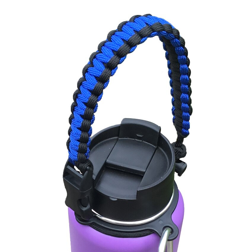 Paracord Handle Strap Cord with Safety Ring and Carabiner for Hydro Flask Wide Mouth Water Bottle for Hiking Camping Walking: 3