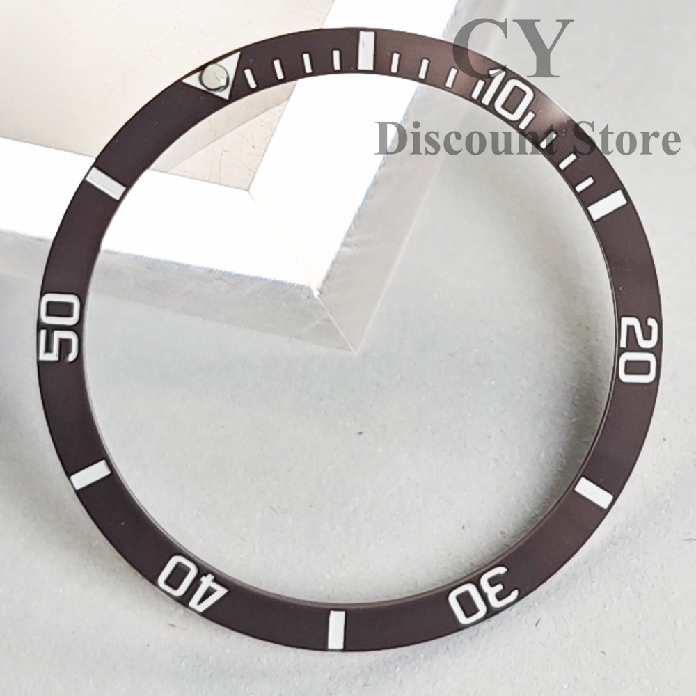 34mm Watch Bezel Insert Bezel Fit Automatic Watch Case For Ring Parts Automatic Watch Replacement: Silver