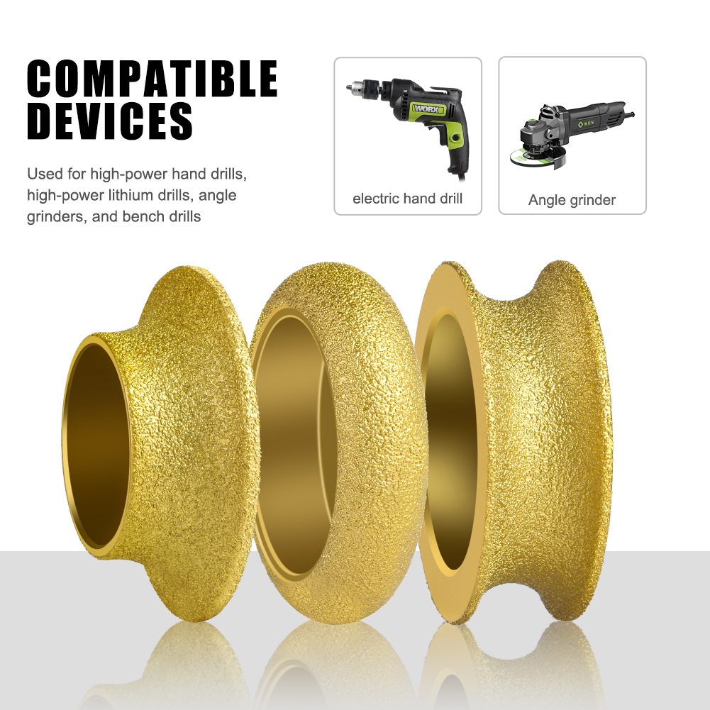 Diamentowe tarcze szlifierskie rzymski koło 100/125mm - lutowane tarcze robić profilowania krawędzi kamienia robić marmuru i płytek | Narzędzia robić rowkowania i szlifowania