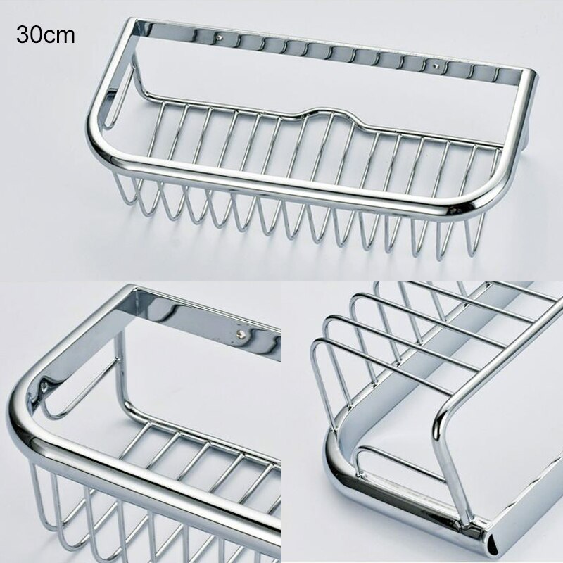 Badeværelse hylde shampoo holder bad opbevaring bad væg hylder krom rektangel kobber hylde badeværelse hardware  el21c