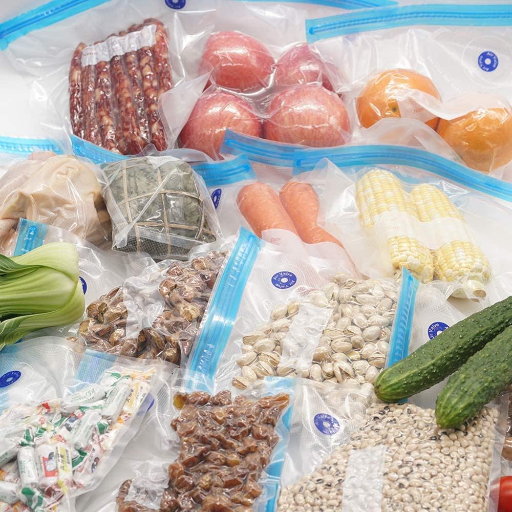 5 stk vakuumforsegler sous vide-poser hjemmekøkken genanvendelig madopbevaring lynlåspakker vacuumforseglerpose