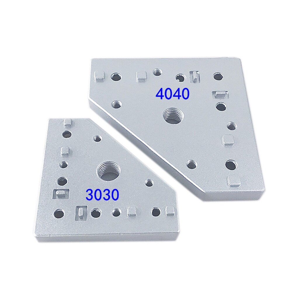 1Pc Aluminium Profiel End Aansluiting Plaat Voor 3030-M12 3030-M16 4040-M16 Aluminium Profiel Caster Voet Ondersteuning