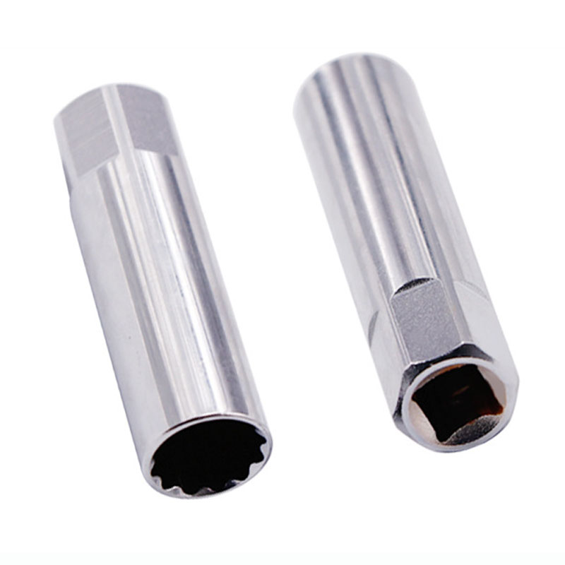 Clé universelle pour bougie d'allumage, 3/8 magnétique, 12 angles, paroi fine pour 14mm 16mm, retrait de bougie d'allumage, outil de réparation automobile