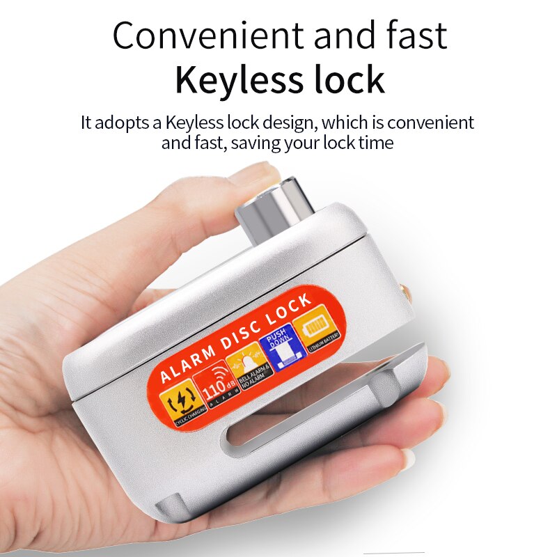 Waterproof Motorbike Accessories Disc Lock Alarm 110db Bike Lock Alarm Disc Anti Theft Disc Brake Lock Alarm