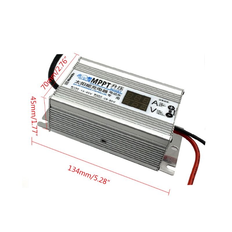 Mppt zonnepaneelcellen laadregelaar 10a booster instelbaar 24v 36v 48v 60v 72v batterijspanningsregelaar