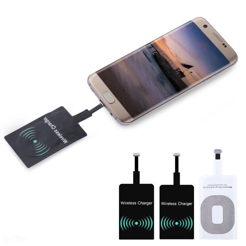 Qi Kit di ricarica Wireless trasmettitore adattatore per caricabatterie ricevitore ricevitore Pad bobina tipo-c kit Micro USB per iPhone Xiaomi Huawei