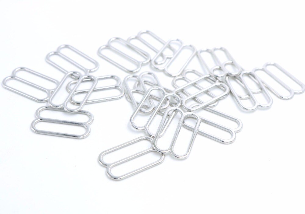 500 stuks maat 20mm gouden en zilveren metalen bh-bandverstellers
