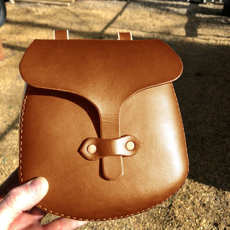 Bolso Medieval con cinturón vikingo para hombre y mujer, billetera de cuero, Steampunk, caballero, Pirata, accesorio de engranaje antiguo, Cosplay, adulto: Marrón