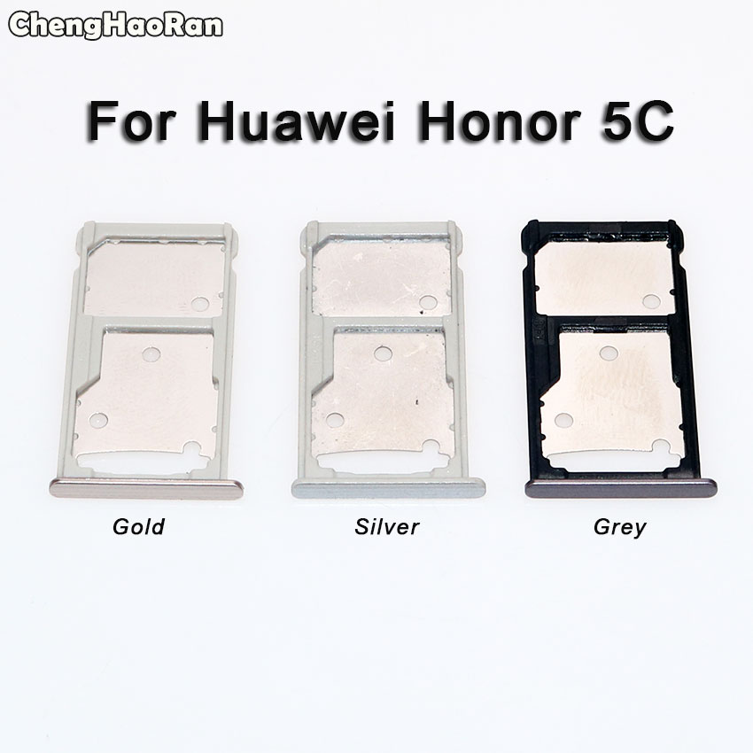 ChengHaoRan SIM Card Tray + Bandeja Cartão SIM/Leitor de Cartão Micro SD Slot Titular Bandeja para Huawei Honor 5C 5X