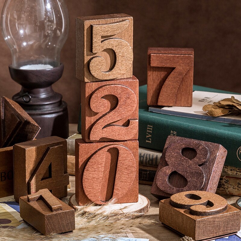 Vintage Grund Digitalen Symbol dekoration Holz stempel Set für scrapbooking album DIY handwerk dekoration stempel