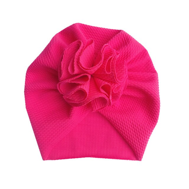 Tulbandhoedjes met stippen voor meisjes, bloeiende babyhoedjes, elastische babytulbandhoedjes voor meisjes, hoofdband, haarband voor baby's, mutsje: Felroze