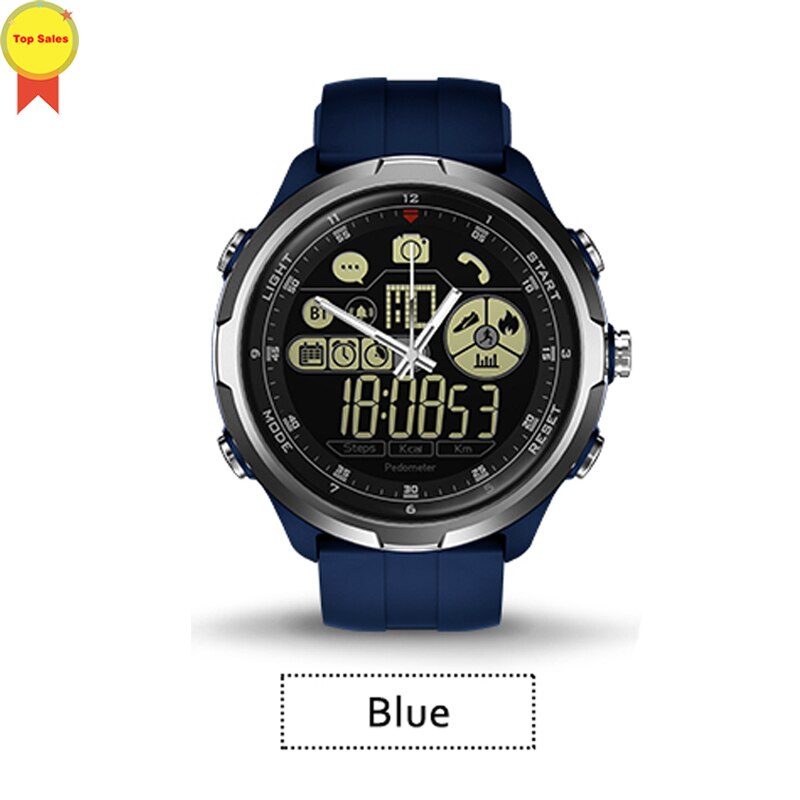 Smart watch Zeblaze VIBE 4 HYBRID waterproof wireless syncing smartwatch stopwatch all day activity track for android ios phones: Blue
