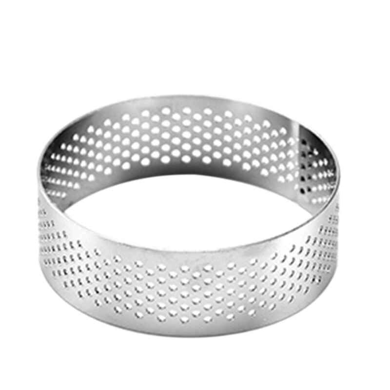 Корзины6-10 Cm Ronde Geperforeerde Ademende Mousse Cake Ring Non-stick Rvs Cake Ring Cake Tool Ademend Taart Ring Z